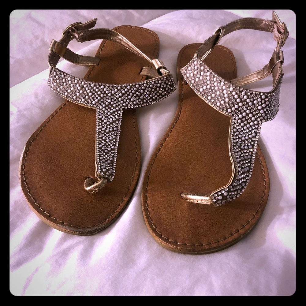 Sparkly Gold Sandals